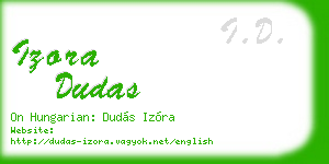 izora dudas business card