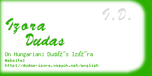 izora dudas business card